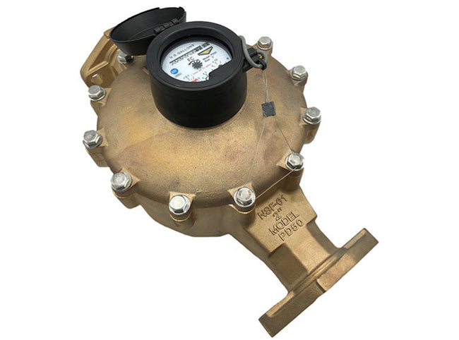 M&E PD 2" Flanged LF Bronze 1 Pulse/1 CF